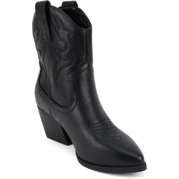 Blazing Ankle Boot Women Black Pointe Toe Camouflage - Picture 5 of 6